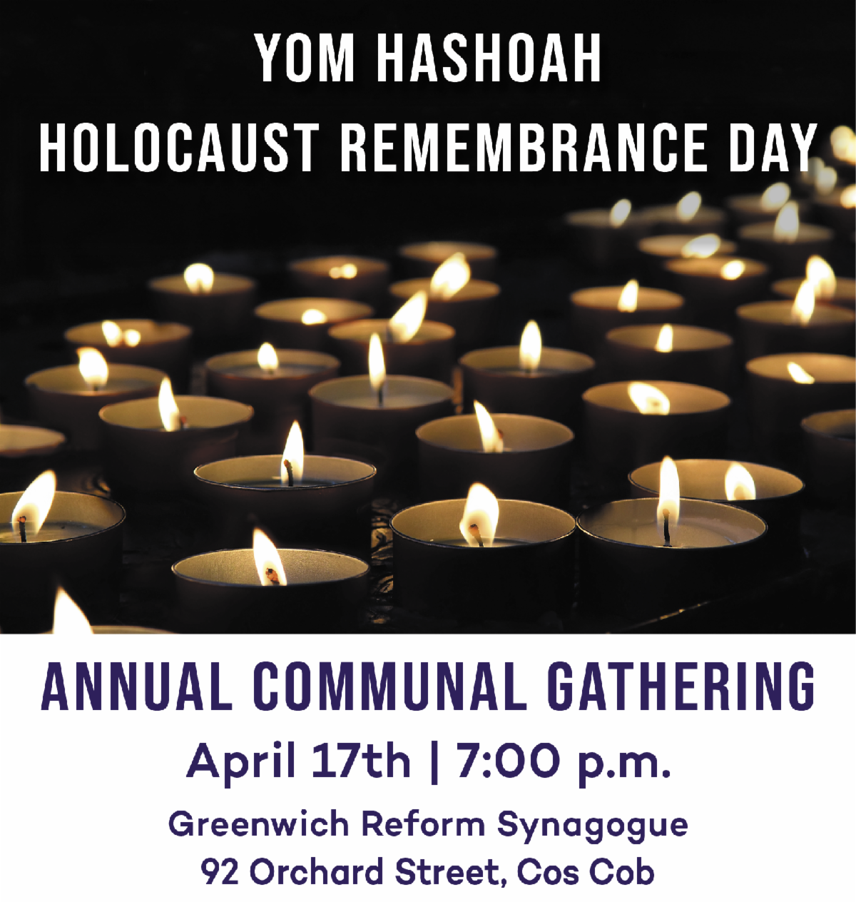 yom hashoah Greenwich Reform Synagogue